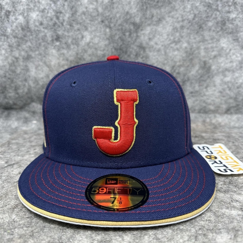 Japan Hat Cap Fitted Mens 7 1/8 Blue World Baseball New Era 59FIFTY WBC Flag